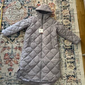 Calvin Klein Quilted Hooded Long Puffer Coat